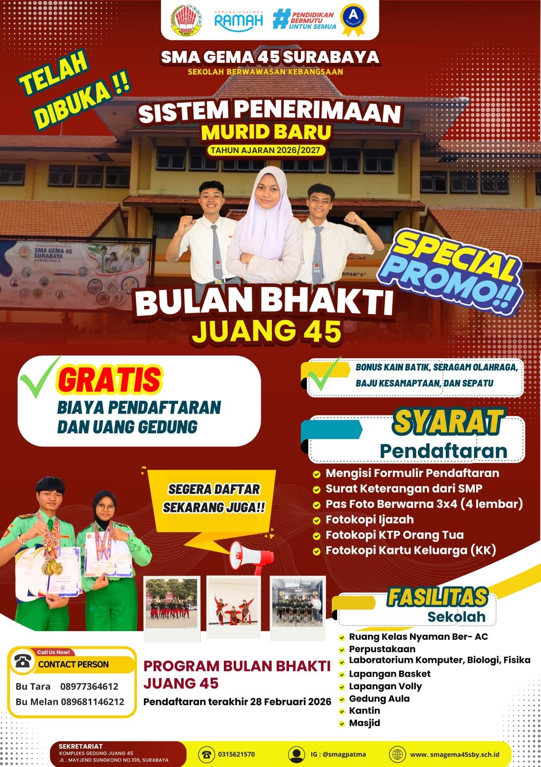 BULAN BHAKTI JUANG 45 SMA GEMA 45 SURABAYA