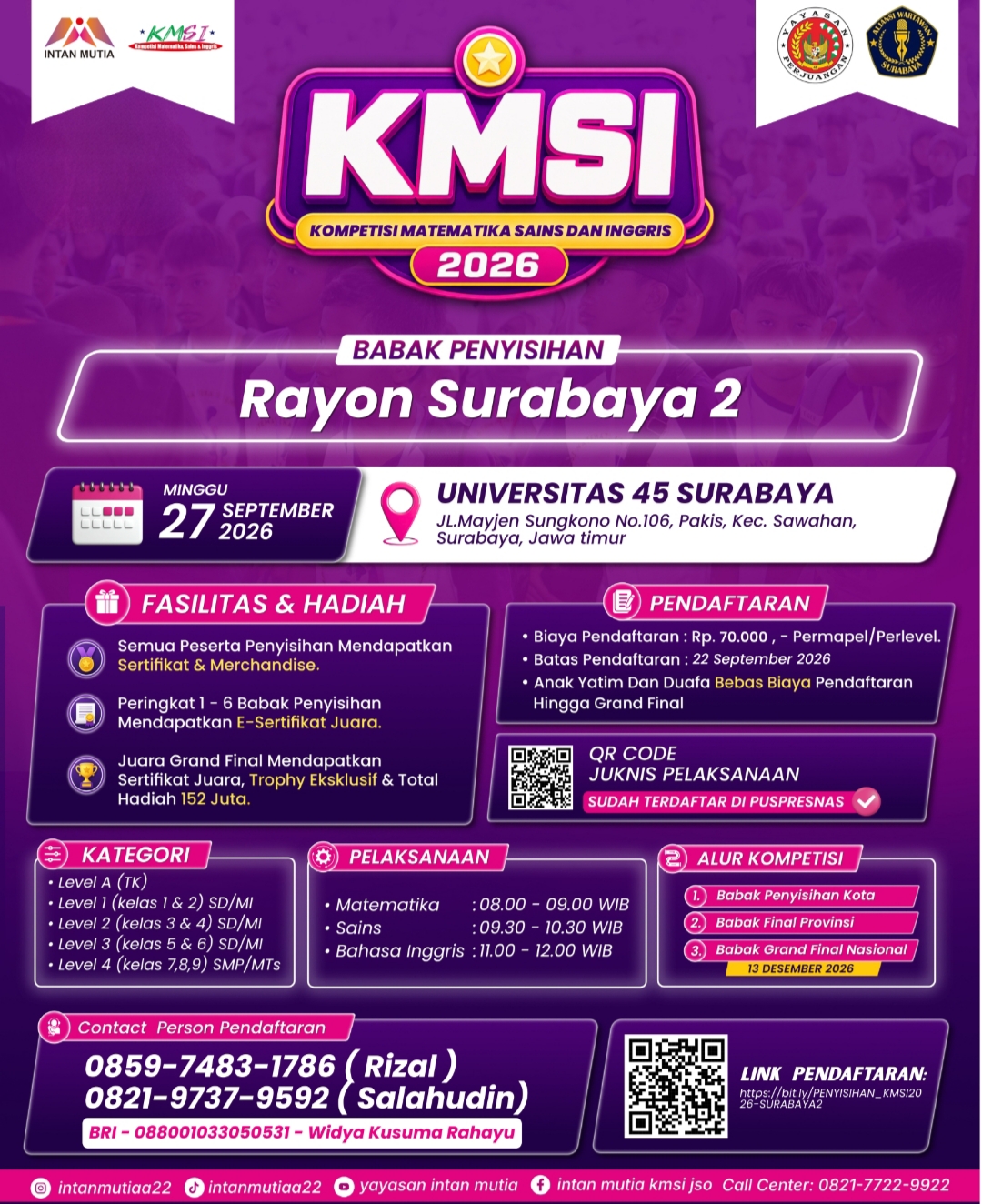 KOMPETISI MATEMATIKA SAINS & BAHASA INGGRIS